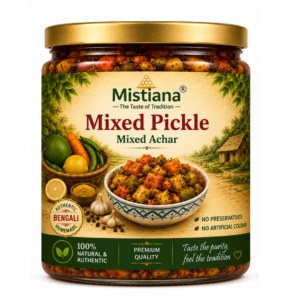 Mistiana Mixed Pickle 250Gm | Traditional Indian Mixed Vegetable Achar | Homemade Style | No Artificial Preservatives | Village Made